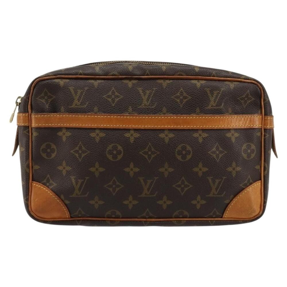 Louis Vuitton Monogram Compiegne 28 Clutch Bag Brown